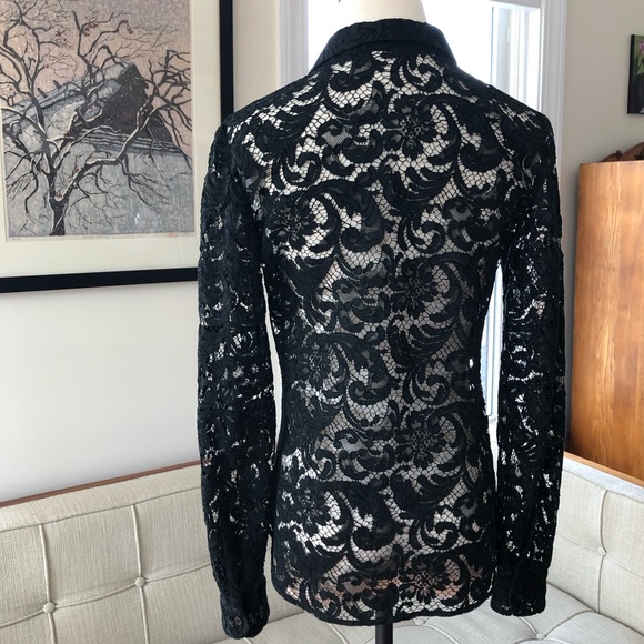 Keeping♥️Prada Lace Button Down Top - Picture 2 of 5